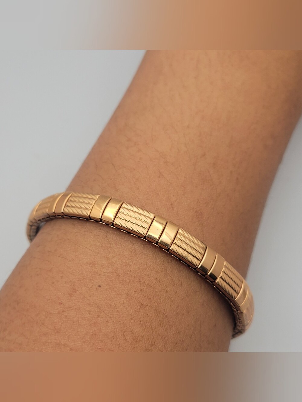Milor Rose Gold-Tone Textured Link Bracelet - Women Jewelry